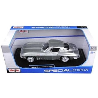 MAISTO MAI 31640SIL 1965 CORVETTE SILVER 1/18 DIECAST