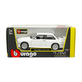 BURAGO BUR 21100WH 1988 BMW 3 SERIES M3 WHITE 1/24 DIE-CAST