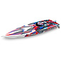 TRAXXAS TRA 57076-4-REDR Spartan Brushless 36' Race Boat. Fully assembled, Ready-to-Race®, TQi™ Traxxas Link™ Enabled 2.4GHz Radio System, Castle Creations 540XL Brushless Motor, VXL-6s Marine ESC, Traxxas Stability Management (TSM)®, and factory-applied gra