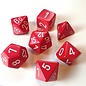 CHESSEX CHX 25404 Opaque: 7Pc Red / White