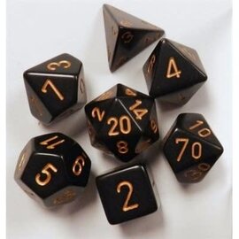 CHESSEX CHX 25428 Opaque: 7Pc Black / Gold