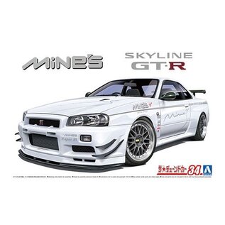 AOSHIMA AOS 059869 1/24 Nissan Mine's BNR34 Skyline GT-R '02