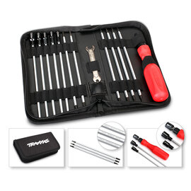 TRAXXAS TRA 3415 Tool set with pouch (includes 1.5mm, 2.0mm, 2.5mm, 3.0mm, 3.5mm, 4mm drivers/4mm. 5mm, 5.5mm, 7mm, and 8mm nut drivers/ 2mm, 3mm, and 4mm slotted screwdrivers/ #00 Phillips, #0 Phillips, and #1 Phillips screwdrivers/ 4mm and 8mm wrenches/ driver