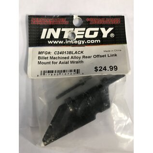 INTEGY INT C24013BLK Billet machined alloy rear offset link mount for Axial Wraith