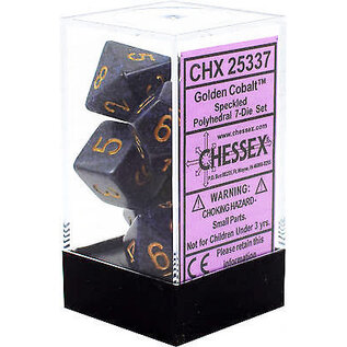 CHESSEX CHX 25337 Speckled: 7Pc Golden Cobalt