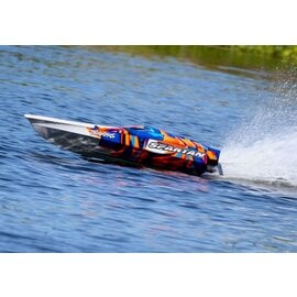 TRAXXAS TRA 57076-4-ORNGR Spartan: Brushless 36' Race Boat with TQi™ Traxxas Link™ Enabled 2.4GHz Radio System & Traxxas Stability Management (TSM)®