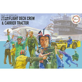 FUJIMI FUJ 723457 Fujimi 1/72 USN Flight Deck Crew Figures & MD-3 Tractor