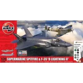 AIRFIX AIR A50190 SUPERMARINE SPITFIRE & F-35 B LIGHTNING II COMPLETE SET