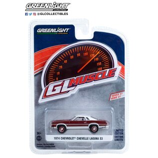 GREENLIGHT COLLECTIBLES GLC 13320-C 1974 CHEVROLET CHEVELLE LAGUNA S3 - GL MUSCLE SERIES 27