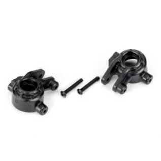 TRAXXAS TRA 9037 Steering blocks, extreme heavy duty, black (left & right)/ 3x20mm BCS (2) (for use with #9080 upgrade kit)