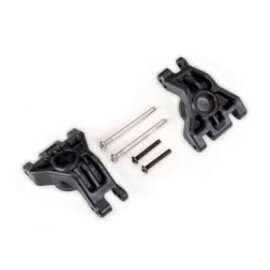 TRAXXAS TRA 9050 Carriers, stub axle, rear, extreme heavy duty, black (left & right)/ 3x41mm hinge pins (2)/ 3x20mm BCS (2) (for use with #9080 upgrade kit)