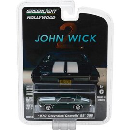 GREENLIGHT COLLECTIBLES GLC 44780-F 1970 CHEVROLET CHEVELLE SS 396 (JOHN WICK 2)1/64 DIE-CAST