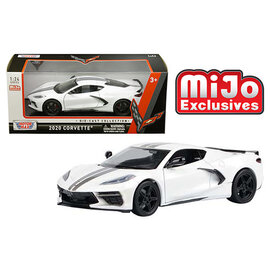 MOTOR MAX MM 79360WH 2020 CORVETTE C8 WHITE 1/24 DIE-CAST