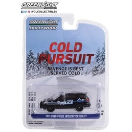 GREENLIGHT COLLECTIBLES GLC 62010-F 2013 FORD POLICE INTERCEPTOR UTILITY 1/64 DIE-CAST (COLD PURSUIT)