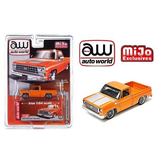 AUTOWORLD AW CP7806 1980 Chevrolet Silverado Custom (Orange) 1/64 DIE-CAST