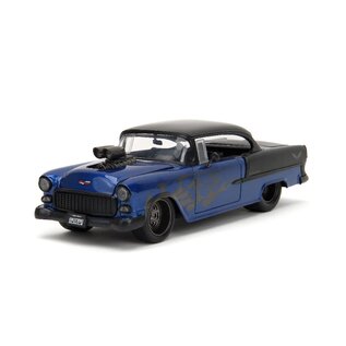 JADA TOYS JAD 34721  Jada 1/24 "BIGTIME Muscle" 1955 Chevy Bel Air - Metallic Blue die-cast