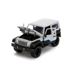 JADA TOYS JAD 34194  Jada 1/24 "Just Trucks" w/Rack 2007 Jeep Wrangler-Glossy Grey die-cast