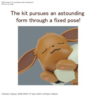 BANDAI BAN 2570605 Bandai Spirits Pokemon Model Kit Quick! #07 Eevee (Sleeping Pose)