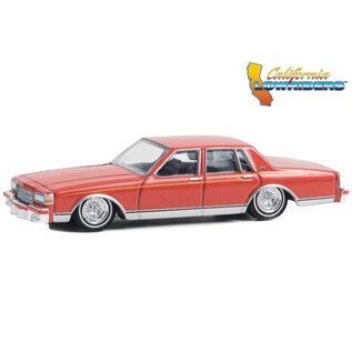 GREENLIGHT COLLECTIBLES GLC 63040-F 1989 CHEVROLET CAPRICE CLASSIC RED 1/64 DIE-CAST (LOWRIDERS SERIES 3)