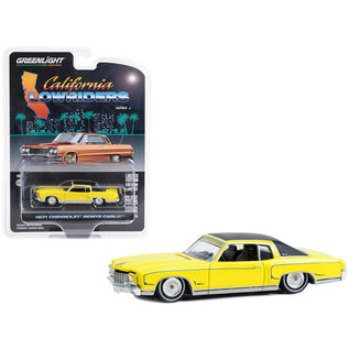 GREENLIGHT COLLECTIBLES GLC 63040-C 1971 CHEVROLET MONTE CARLO YELLOW 1/64 DIE-CAST (LOWRIDERS SERIES 3)