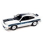 JOHNNY LIGHTNING JL 05817 1978 FORD MUSTANG COBRA II WHITE WITH BLUE STRIPES 1/64 DIE-CAST