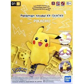 BANDAI BAN 2541922 Bandai Spirits Pokemon Model Kit Quick! #01 Pikachu