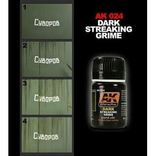 AK INTERACTIVE AK 024   —  Enamel Paint 35ml Bottle Dark Streaking Grime