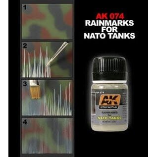 AK INTERACTIVE AK 074   —  Enamel Paint 35ml Bottle NATO Tank Rainmarks