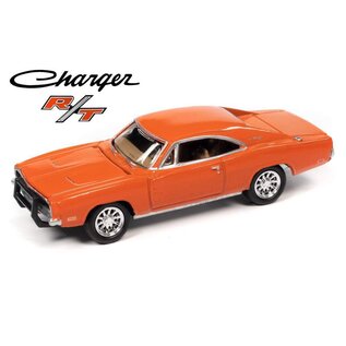JOHNNY LIGHTNING JL 05317 1969 Dodge Charger R/T (Orange) 1/64 DIE-CAST