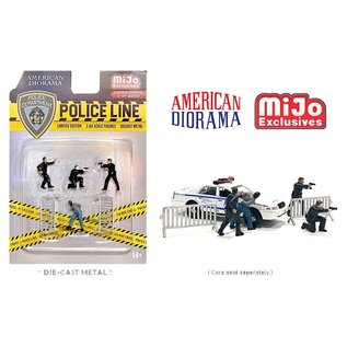 AMERICAN DIORAMA AD 76493MJ POLICE LINE 1/64 SCALE FIGURES