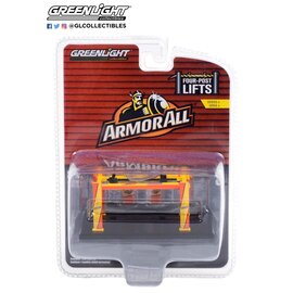 GREENLIGHT COLLECTIBLES GLC 16150-A AUTO BODY SHOP - FOUR-POST LIFT (ARMORALL) SERIES 4 1/64 DIE-CAST