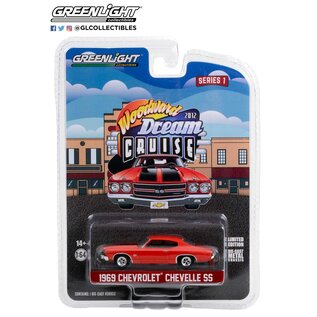 GREENLIGHT COLLECTIBLES GLC 37280-C 1969 CHEVROLET CHEVELLE SS (WOODWARD DREAM CRUISE 1/64 DIE-CAST SERIES 1