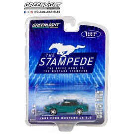 GREENLIGHT COLLECTIBLES GLC 13340-C 1992 FORD MUSTANG LX 5.0 GREEN 1/64 DIE-CAST