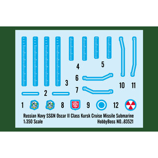 HOBBYBOSS HOB 83521 Hobby Boss 1/350 Russian Navy SSGN Oscar II Class Kursk Cruise Missile Submarine plastic model