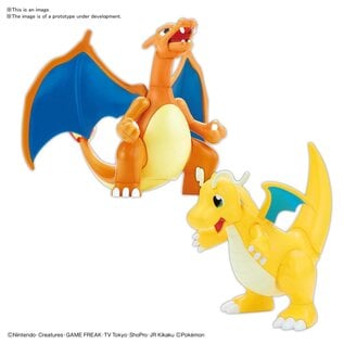 BANDAI BAN 2528753 Bandai Charizard & Dragonite 'Pokemon', Bandai Spirits Pokemon Model Kit