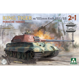 TAKOM TAK 2178 Takom 1/35 King Tiger W/105Mm KwK 46L/68 2 In 1 plastic model