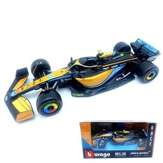BURAGO BUR 18-38063LN Bburago 2022 F1 Race McLaren MCL 36 #4 Lando Norris 1:43 Scale