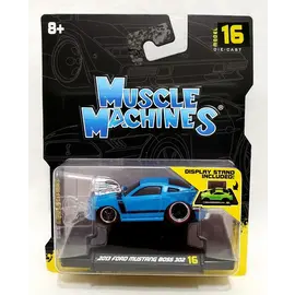 MAISTO MAI 15526-16 2013 FORD MUSTANG BOSS 302 1/64 MUSCLE MACHINES DIE-CAST