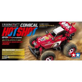 TAMIYA TAM 58685 COMICAL HOTSHOT GF-01CB CHASSIS W / RED PRE-PAINTED BODY