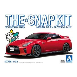 AOSHIMA AOS 05825 Aoshima 1/32 SNAP KIT #07-E Nissan GT-R(Vibrant Red)