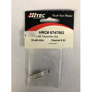 Hitec RCD HRC 6747563  75MHz AM Tx Crystal 63 (75.450)