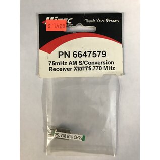 Hitec RCD HRC 6647579  75MHZ AM S/conversion Receiver Xtal 75.770 mhz