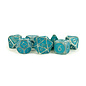 FANROLL MDG 762 ENAMEL ACRYLIC 7 DICE SET ICE W/ BLUE 16MM