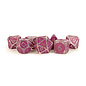 FANROLL MDG 763 ENAMEL ACRYLIC 7 DICE SET ICE W/ PURPLE 16MM