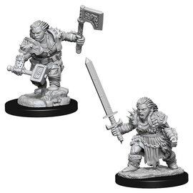 WIZKIDS WK 73694 PF UNPAINTED MINIS WV8 FEMALE DWARF BARBARIAN