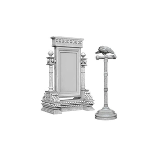 WIZKIDS WK 73367 WIZKIDS UNPAINTED MINIS WV5 MIRROR & BIRD ON STAND