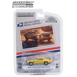 GREENLIGHT COLLECTIBLES GLC 30373 1969 FORD MUSTANG BOSS YELLOW 1/64 DIE-CAST