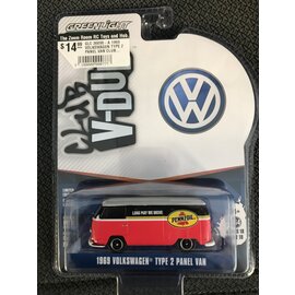 GREENLIGHT COLLECTIBLES GLC 36090-A 1969 VOLKSWAGEN TYPE 2 PANEL VAN CLUB VEE-DUB SERIES 18 1/64 DIE-CAST