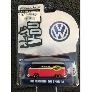 GREENLIGHT COLLECTIBLES GLC 36090-A 1969 VOLKSWAGEN TYPE 2 PANEL VAN CLUB VEE-DUB SERIES 18 1/64 DIE-CAST