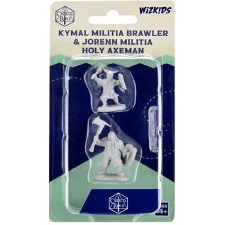 WIZKIDS WK 90467 Critical Role Unpainted Mini Wave 2: Kymal Militia Brawler & Jorenn Militia Holy Axeman
